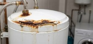 Termo eléctrico pierde agua por arriba por corrosión en la zona superior