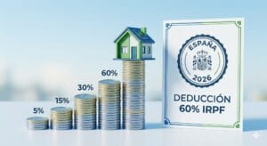 Deducción fiscal 60 por ciento IRPF por rehabilitación energética con aerotermia.