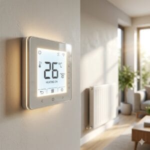 Ajuste del termostato del circuito de calefacción para iniciar la búsqueda de fugas