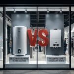 Calentador eléctrico y de gas para comprar en una tienda