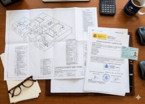 Documentación legal y certificado de instalación oficial de aire acondicionado.