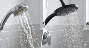 Comparativa de caudal de agua en duchas para ahorrar