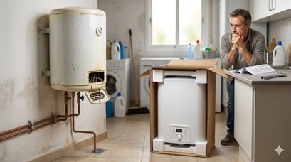 Decidir si revisar o cambiar un termo eléctrico lento.