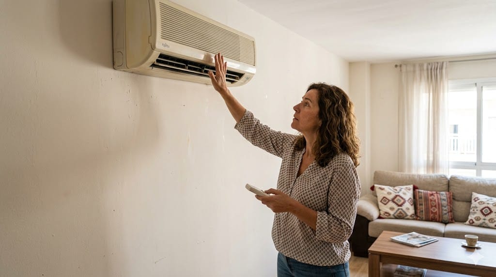 Cómo saber si al aire acondicionado le falta gas observando bajo rendimiento y comprobaciones básicas
