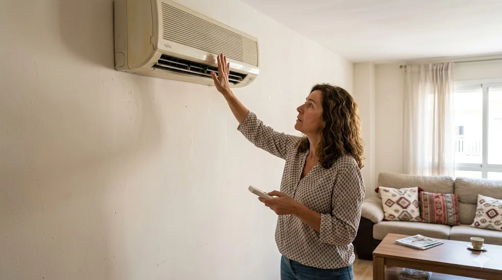 Cómo saber si al aire acondicionado le falta gas observando bajo rendimiento y comprobaciones básicas