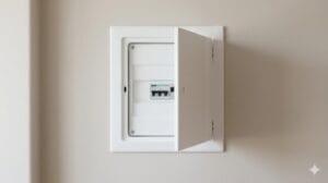 Cuadro eléctrico doméstico con diferencial y magnetotérmicos bajados porque el horno da corriente