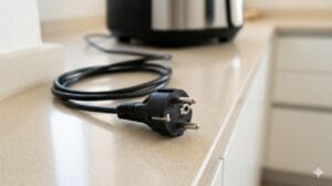 La freidora de aire da corriente al tocarla: qué hacer ahora 3 Cable y clavija de una freidora de aire revisados visualmente antes de volver a usarla.