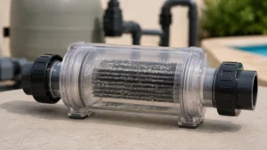 Cloración salina o cloro tradicional: qué sistema te compensa según tu piscina 3 Revisar la célula del clorador salino para detectar cal antes de perder producción de cloro