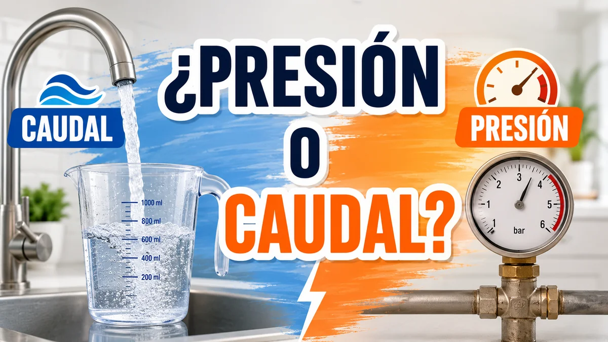 Comprobación casera del caudal del grifo en una vivienda para diagnosticar la presión del agua.